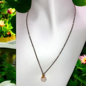 Polished Rose Quartz Pale Pink Ball 15.75" Necklace! - Bild 1 von 8