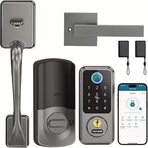 Keyless Entry Smart Front Door Lock Set, Electronic Deadbolt with Handle Keypad - Picture 1 of 21
