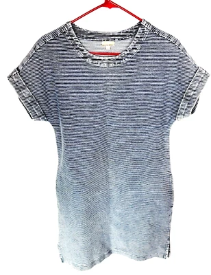 Vestido Holding Horses Ferrocarril Nogal Rayas Denim Bolsillos Hasta la Rodilla XS Foto 1 de 4