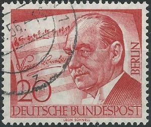 Berlin 1956 SG B152 20pf, 10th Anniv death of Lincke (Composer), Used CV£3.25 - Picture 1 of 2