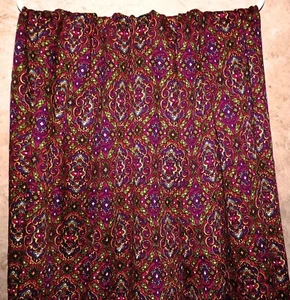Acrylic Polyester? CATHEDRAL-Stained Glass Dark Purple-Pink-Green 4yds Sewing - Picture 1 of 6