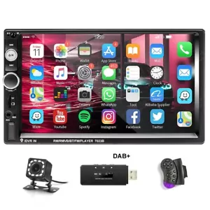 7” Double 2 Din Car Stereo Radio DAB+ FM USB SD Aux-in Car MP5 Player w/ Camera - Picture 1 of 10