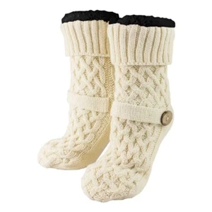 MinxNY Knit Slipper Socks The Bridge Collection CREAM NWT - Picture 1 of 1