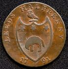 1791 Grande-Bretagne « Artis Nostrae Conditor » jeton pièce de 1/2 penny Leeds 