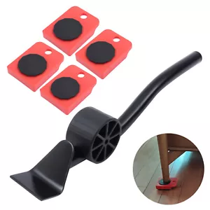 4PCS Mobili Sollevamento Mobile Scorrevole Mover Set Trasporto Utensile Leva 200kg Carico - Foto 1 di 23