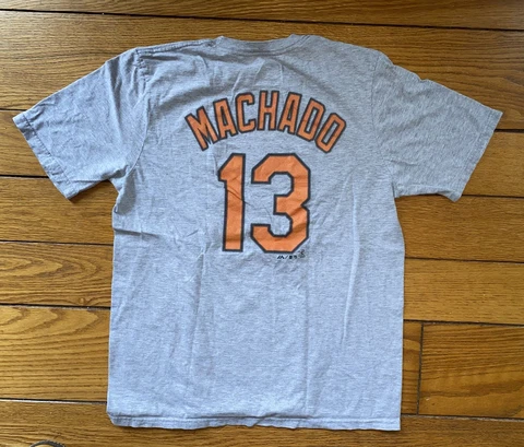 Majestic MLB Baltimore Orioles T-shirt Machado #13 Youth Size XL (18) Cover