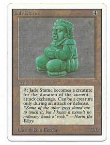 MTG Jade Statue Unlimited Magic the Gathering LP! Scans - Picture 1 of 2
