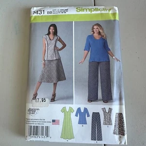 Simplicity Pattern 1431 Sz 20W-28W Misses Dress OR Tunic Top Pants and Skirt - Picture 1 of 7