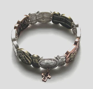 BR3818 DESIGNER INSPIRIERTES DREIFARBIGES STRETCH-ENGELARMBAND - Bild 1 von 2