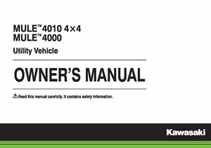 Libro manual del propietario Kawasaki 2015 MULE 4010 4X4. - Imagen 1 de 12