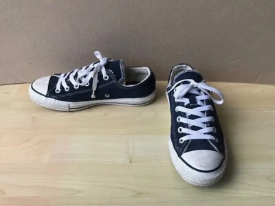 Blue Suede Shearling Lined Converse All Star Low Ox Trainers - Size: UK 5 - Image 1 of 4