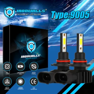 9005 HB3 LED Headlight Kit 2200W 330000LM High-Low Beam Bulbs 6500K White Bright - Picture 1 of 12