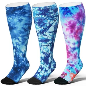 Wide Calf Compression Socks for Women Men Plus Size 15-20 mmHg Extra Large Kn... - Picture 1 of 7