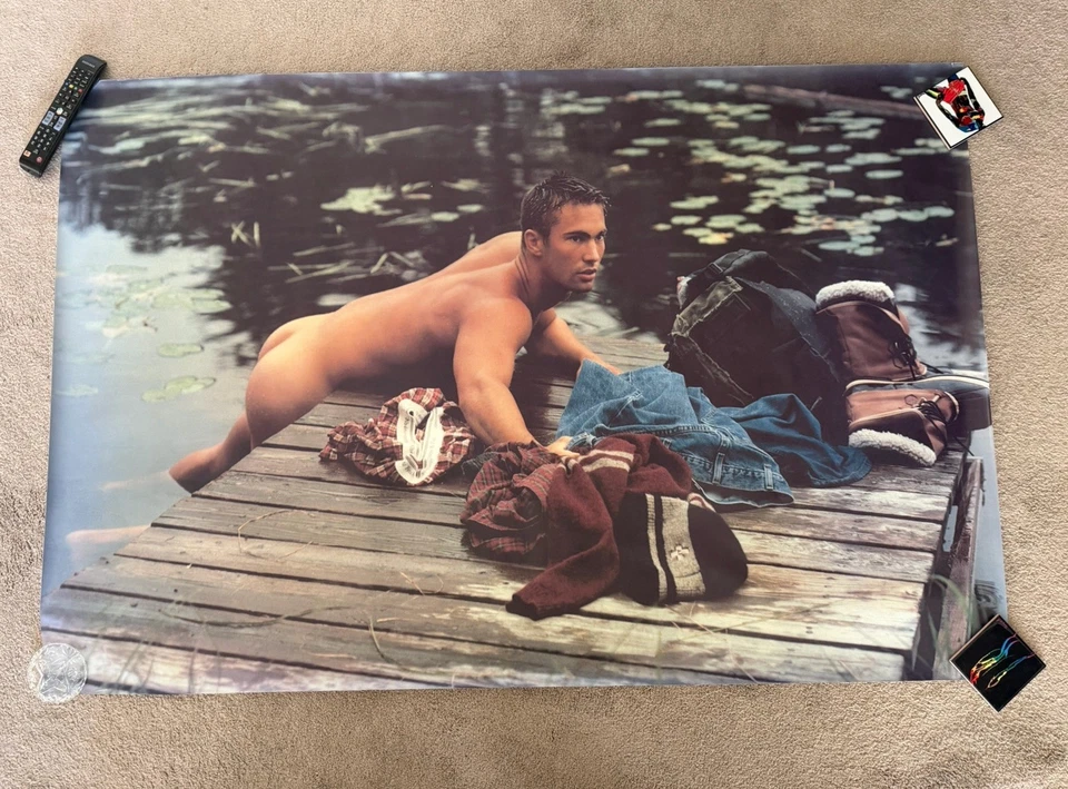 Póster modelo masculino Abercrombie and Fitch 40x60 pulgadas Bruce Weber 1999 Foto 1 de 2