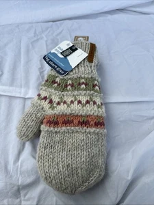 Turtle Fur Mittens Gloves Wool Knit Handmade In Nepal Adult Size Warm! - Picture 1 of 9