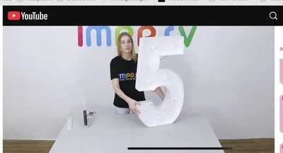 IMPRSV FIESTA / LETRAS CARPA CORONA CORAZÓN Y NÚMEROS CON LUCES / NUEVO Foto 1 de 4