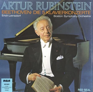 4LP Box BEETHOVEN 5 Piano Concertos RUBINSTEIN LEINSDORF RCA 65363 1963-67 Rec - Picture 1 of 3
