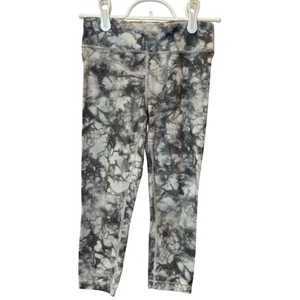 Athleta Girl Tie Dye Leggings M 8/10 Drawstring Activewear Patterned - Picture 1 of 5