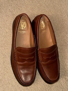 Cole Haan Grand.Os Hand Sewn Pinch Penny Loafer Brown Leather Men’s Size 8.5 M - Picture 1 of 9