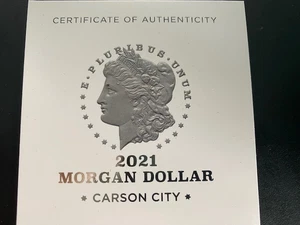 2021 Morgan Silber Dollar Carson City Privy CC - in Box mit COA - 21 XC - Bild 1 von 4