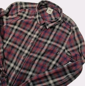 Camisa de franela Vans para mujer grande multicolor a cuadros manga larga botón - Imagen 1 de 8