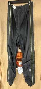 NUEVO CON ETIQUETAS LeMond Clothing L Negro Rayas Hombre’s L Impermeable Pantalón Demmizax Tela Dibujo - Imagen 1 de 10
