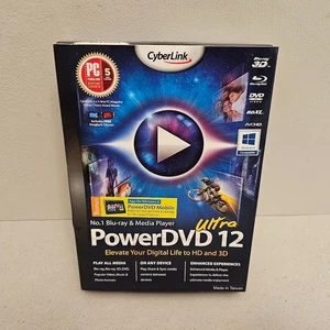 2012 CyberLink PowerDVD 12 Ultra Blu-Ray 3D Media Player Software New Sealed - Picture 1 of 4