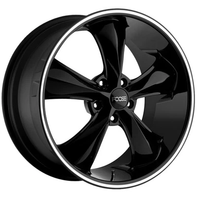 Foose F104 Legend 18x9 5x4.5" +7mm Gloss Black Wheel Rim 18" Inch Foto 1 de 4