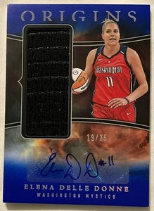 Elena Delle Donne #11{RC} Origins Blue Card Signatures/JerseyBLK 19/25 - Picture 1 of 2