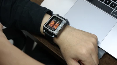 New Titanium NEONWORKS BTF2 NIXIE TUBE WATCH Retro Timer WristUp Brown Straps v. - Image 1 of 4