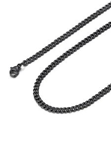 3mm 316L Acciaio Inox Miami Catene Cubane Collane Hip Hop Punk Gioielli Bl... - Foto 1 di 8