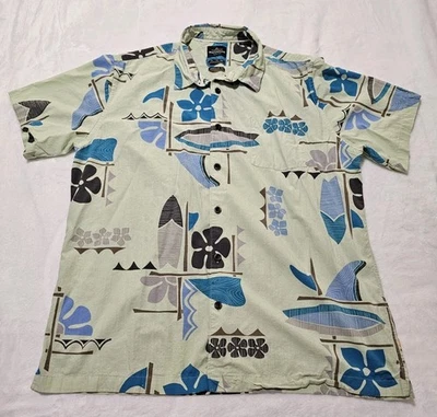 Quicksilver Waterman Collection Men’s Floral Short Sleeve Button Up Size XXL - Image 1 of 4