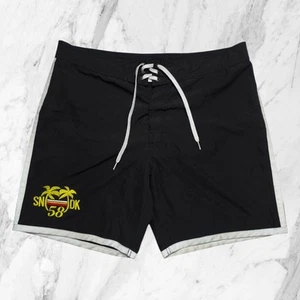 SUNDEK Costume Uomo Nero Palme Ricamato Boxer Slip Mare Taglia 40 / 54 ITA - Imagen 1 de 9