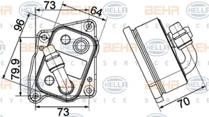 Mahle 8MO 376 755-491 OIL COOLER FITS BMW 1 3 5 Z4 GENUINE OEM - Picture 1 of 4