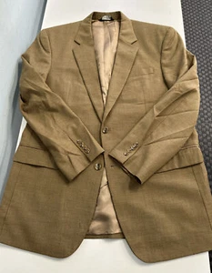 Jos A Bank 44L Lana 2 Botones Marrón Hombre Blazer PEQUEÑOS AGUJEROS NEGROS EN LA PARTE INFERIOR DELANTERA - Imagen 1 de 15