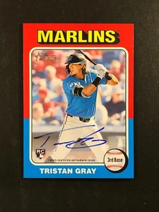 2024 Topp Heritage High Number Tristan Gray RC Real One Auto #ROA-TG Marlins - Picture 1 of 2
