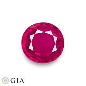 GIA & GRS Certified MOZAMBIQUE Ruby 4.01 Ct. Natural Untreated PINKISH RED Rare - Picture 1 of 9
