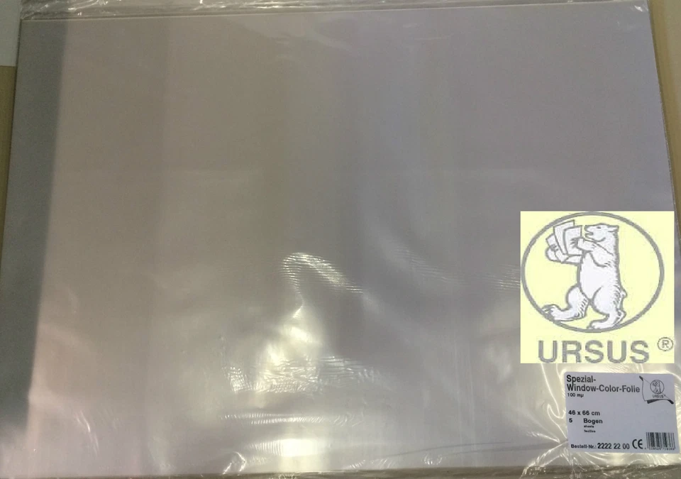 Ursus Spezial Folie Window Color  46 x 66 cm 5 Bögen  100 mµ - Bild 1 von 1