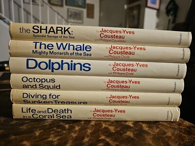 The Undersea Discoveries Of Jacques Cousteau Lot Of 6 Books 1970s - Image 1 of 4