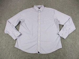 UNTUCKit Shirt Mens Large Pink Blue Dalton Check Nylon Stretch Button Up Career - Picture 1 of 8