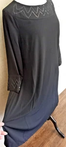 NWT Bob Mackie Wearable Art Black Sequin Dress. L - Picture 1 of 9