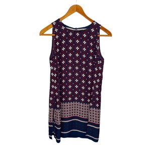 Banana Republic Womens Mini Sleeveless Dress Medium M Side Slits Navy