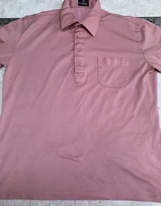 VINTAGE 1970's Countess Mara Polo Golf Shirt Casual Men Large Pink Short Sleeve - Picture 1 of 7