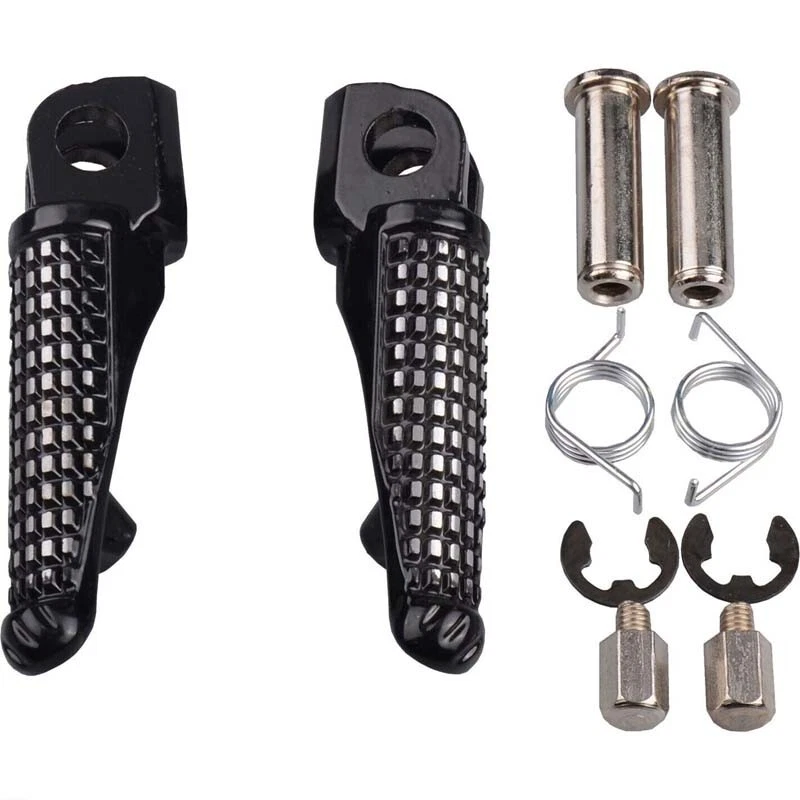 Black Front Rider Foot Peg Footrest for Kawasaki BR125 Z125 PRO ER400 Z400 17-23 - Imagem 1 de 1