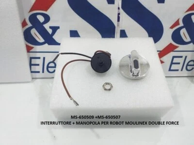 KIT INTERRUTTORE + MANOPOLA PER ROBOT MOULINEX DOUBLE FORCE FP8218 FP8221,