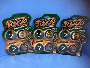 TONGZO BATTLECHIPZ Ninjas vs Zombies Play Visions Fidget Party Flip Game 4 Pack - Picture 1 of 4