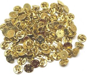brass clutch back clasps butterfly pinback guards made in USA lot of 100 pieces