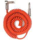 Perfektion Guitar Cable Instrument Coiled Heavy Duty Red 20ft Right Angle End