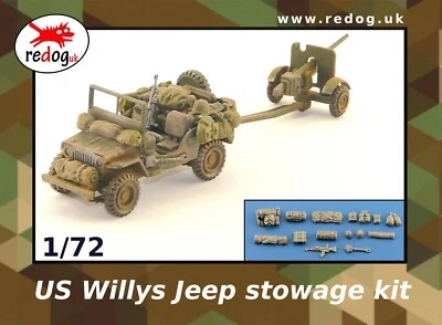 REDOGUK Redog 1/72 Willys Jeep - Militärmaßstab Modell Stauset