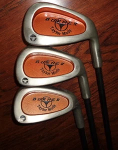 Youth RH Taylormade Burner JR Golf Clubs Set 3 Irons & Putter K50 Bubble Shaft - Picture 1 of 9